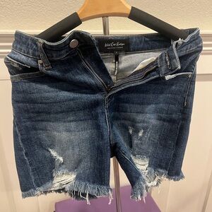 Wild Oak Boutique Risen Distressed Denim Shorts